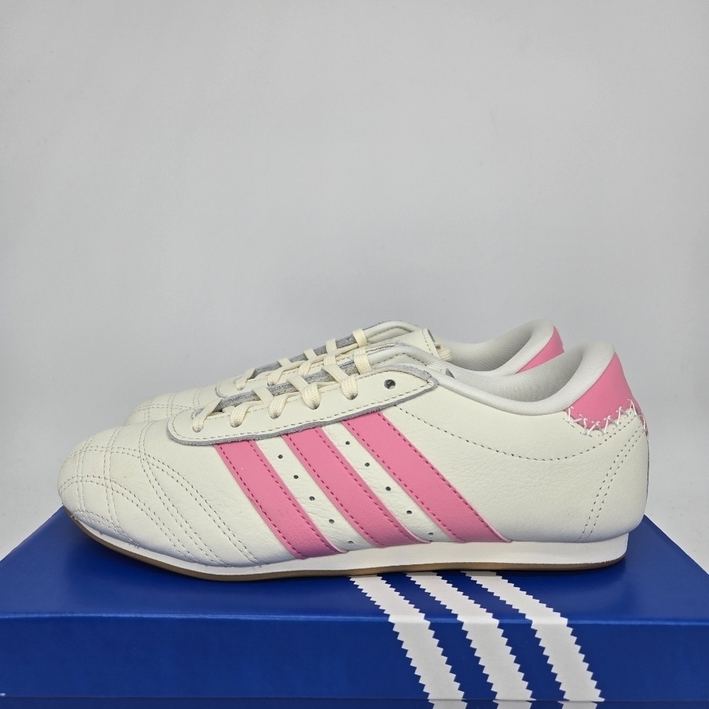 New adidas Taekwondo Off White Bliss Pink Big Girls Shoes Size 5